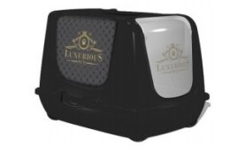 YARRO Toaleta z filtrem Trendy dla kota Luxurious, czarna, 39,5x50x37,5cm [Y3448-1313]