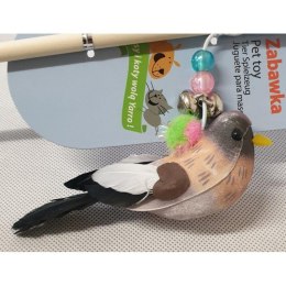 YARRO Zabawka dla kota - wędka z kolorowym ptaszkiem [Y0205]