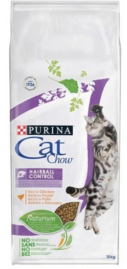 PURINA CAT CHOW SPECIAL CARE Hairball Control Bogata w kurczaka 15kg