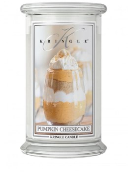 Kringle Candle - Pumpkin Cheesecake - duży, klasyczny słoik (623g) z 2 knotami