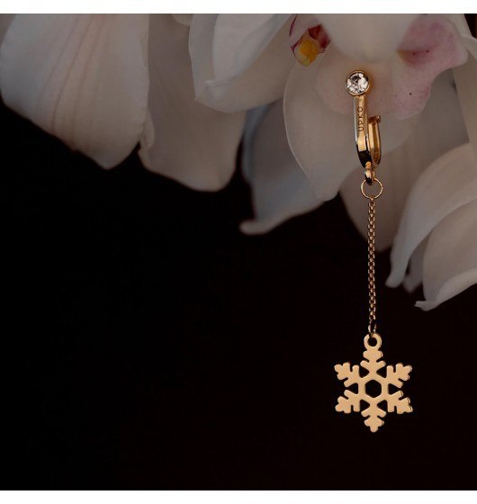 Upko Non-pierced clitoral jewelry dangle with snowflake