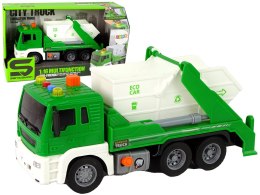 Ciężarówka Śmieciarka Segregowanie Zielona Napęd Frykcyjny 1:16