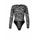 F296 Psyche bodysuit of lace and wetlook XL